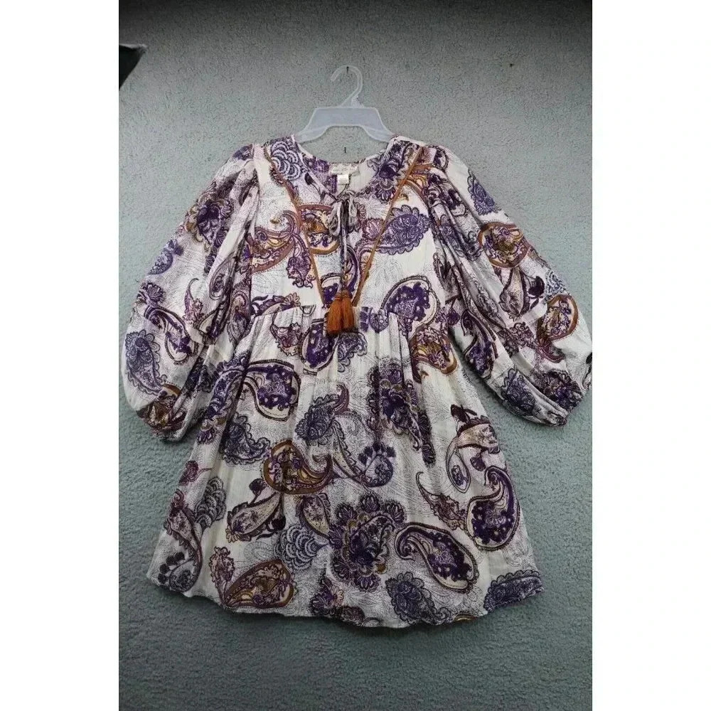 Band of the Free Bohemian Hippy Mini Dress-XS-New w/o Tags-Lined
